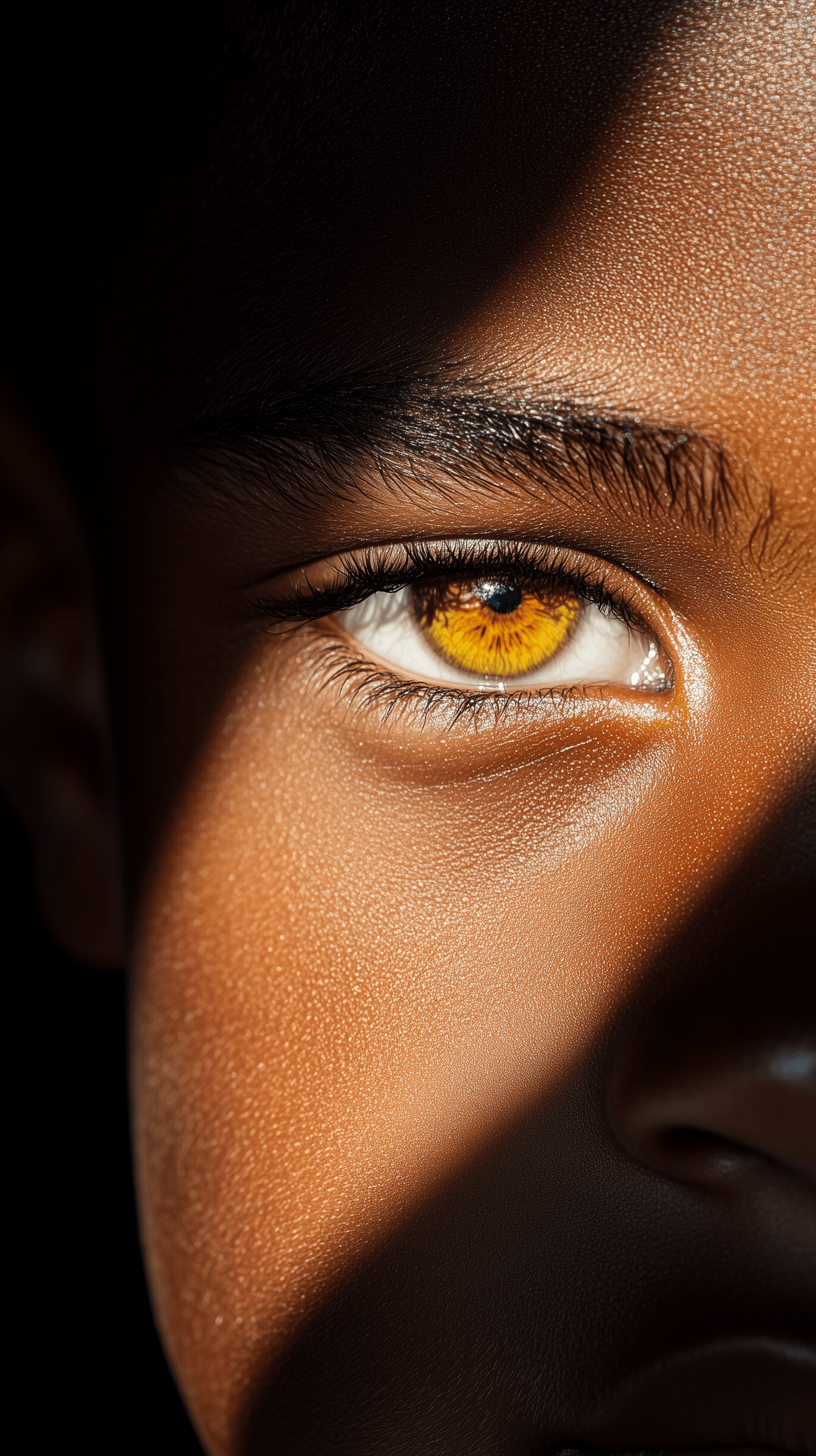 Boy's brown eyes - Midjourney