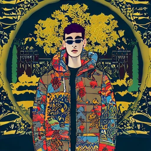 صورة مولدة بالذكاء الاصطناعي: Garden of the streetwear delights (نموذج Stable Diffusion - Fashion)
