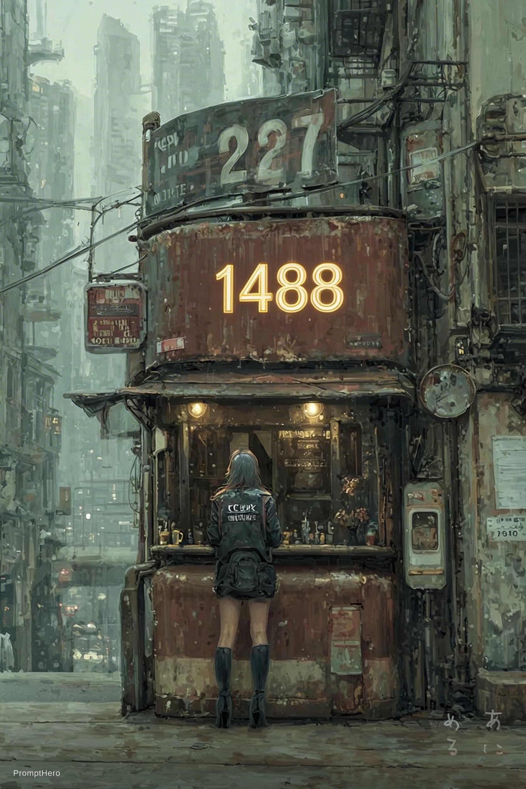 AI generated: Hero prompt: futuristic. put the numbers 1488 instead of 267 (Hero - Hero)