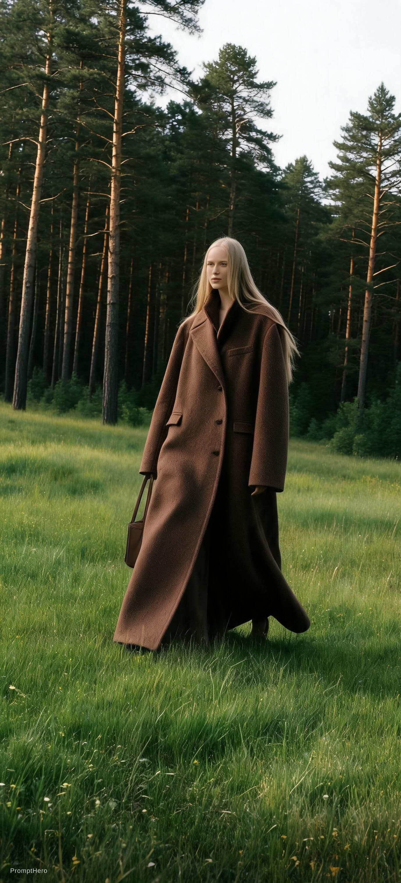 AI generated: Hero prompt: a woman walking through a lush green field, vogue ... (Hero - Hero)