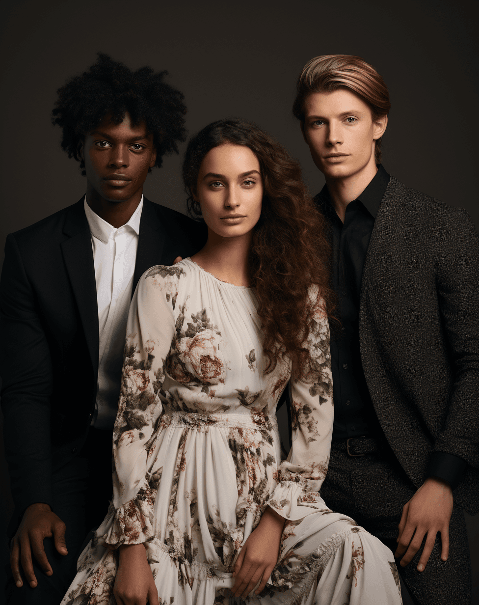 AI generated: Midjourney prompt: A photo of four European and American models weari... (Midjourney - Photography)