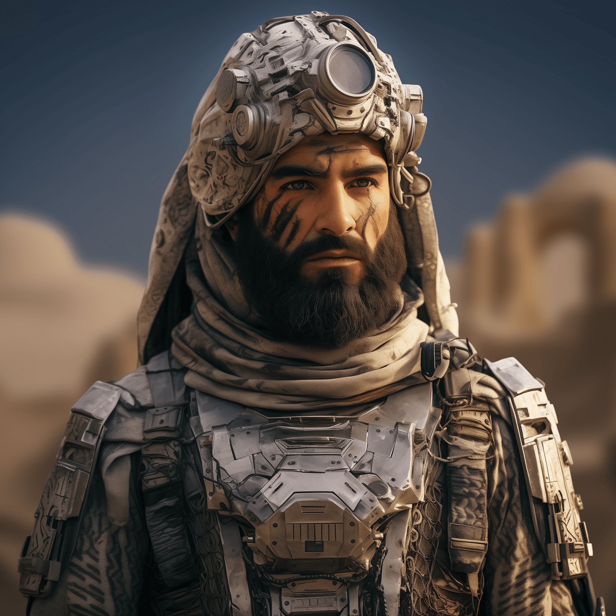 صورة مولدة بالذكاء الاصطناعي: Religion and technology (نموذج Midjourney - Photography)