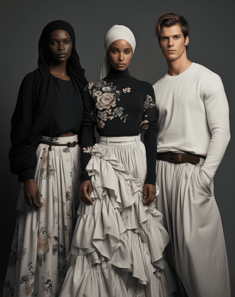 AI generated: Midjourney prompt: A photo of four European and American models weari... (Midjourney - Photography)