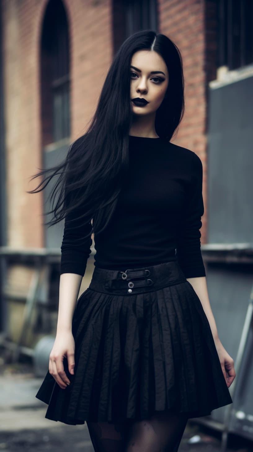 Nica "The Goth" - Midjourney