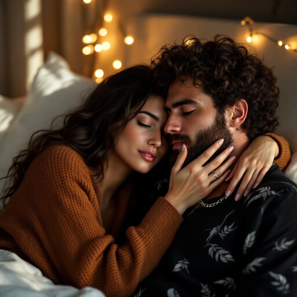 AI generated: FLUX prompt: A deeply intimate, comforting scene of a couple si... (FLUX - FLUX)