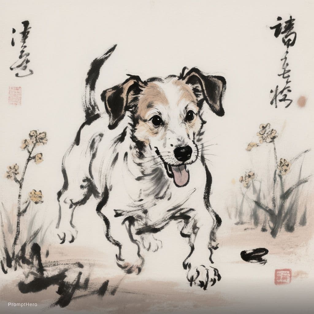 AI generated: Hero prompt: Picture a dog portrayed with the artistic essence ... (Hero - Hero)