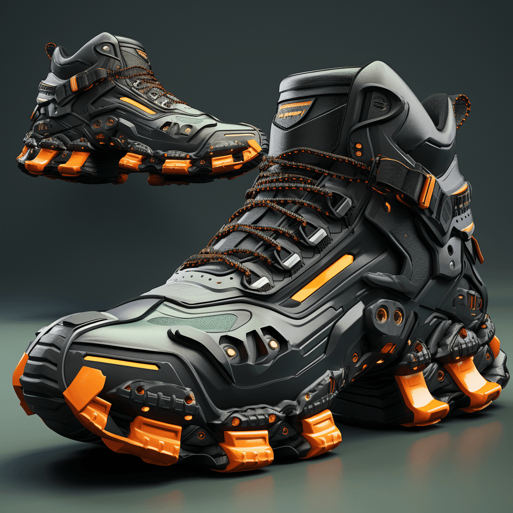 صورة مولدة بالذكاء الاصطناعي: A shoe that brings social anxiety (نموذج Midjourney - Concept Art)