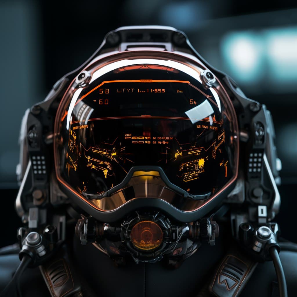 صورة مولدة بالذكاء الاصطناعي: Midjourney prompt: the flying helmet is in the subway station, in the... (نموذج Midjourney - Concept Art)