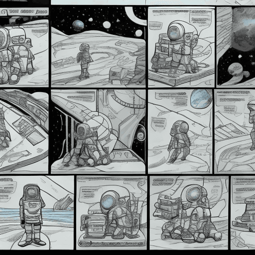 AI generated: Openjourney prompt: comic book strips, storyboard cartoon comic book, ... (Openjourney - Openjourney)