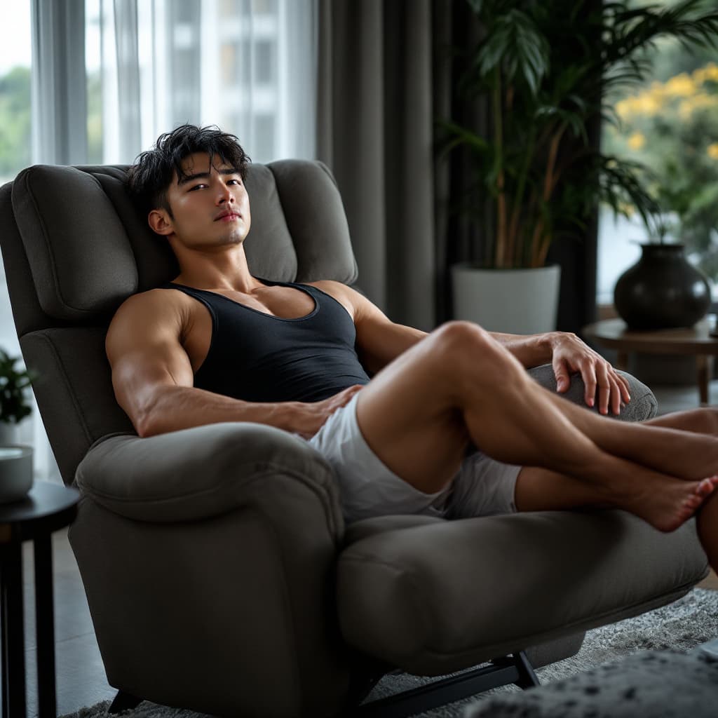 AI generated: FLUX prompt: Full-body photo of a tall, bodybuilder youthful ko... (FLUX - FLUX)