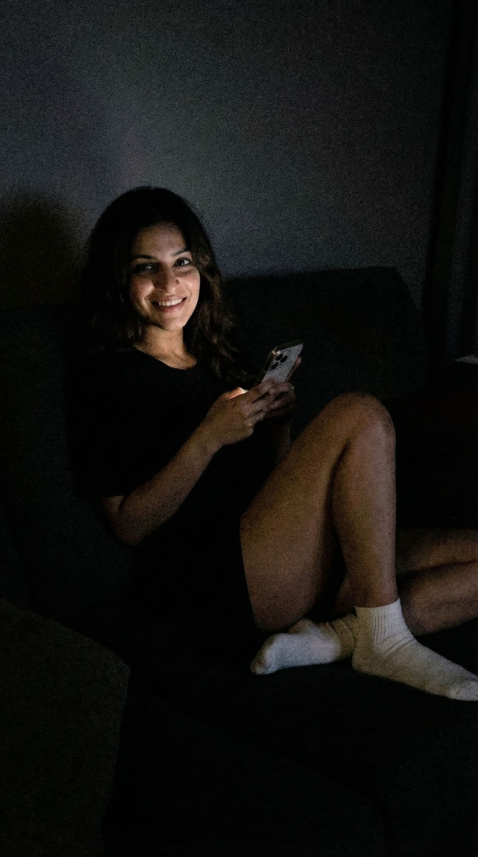 AI generated: Nano Banana prompt: Romantic selfie,a sloppy snapshot. on a couch at n... (Nano Banana - Nano Banana)