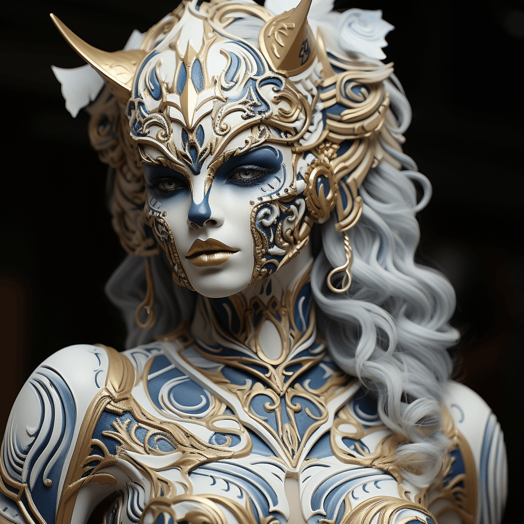 AI generated: Midjourney prompt: art of fantasy wolf face art, in the style of baro... (Midjourney - Fashion)