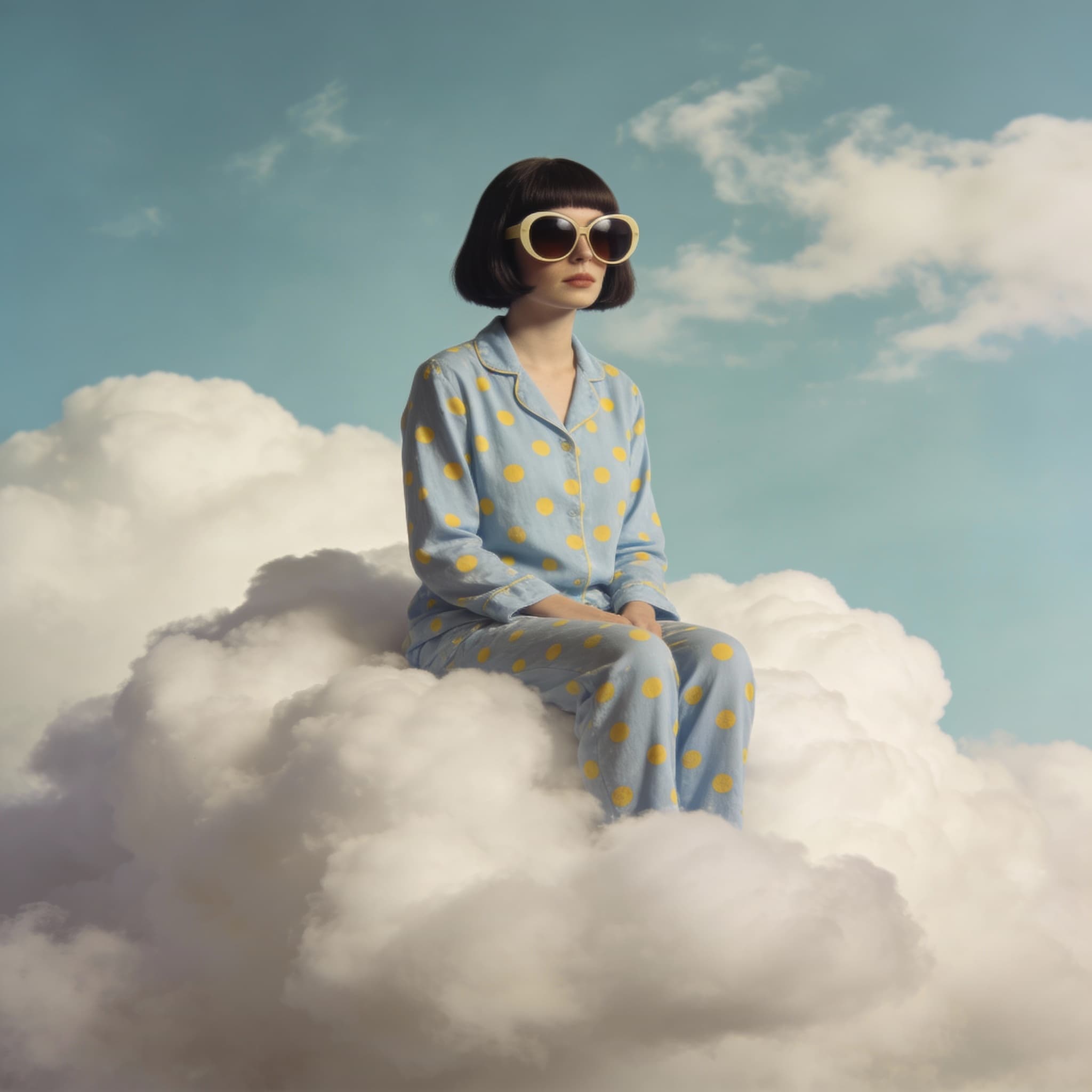 AI generated: Seedream 4 prompt: A photo of an eccentric woman sitting on top of wh... (Seedream 4 - Seedream 4)
