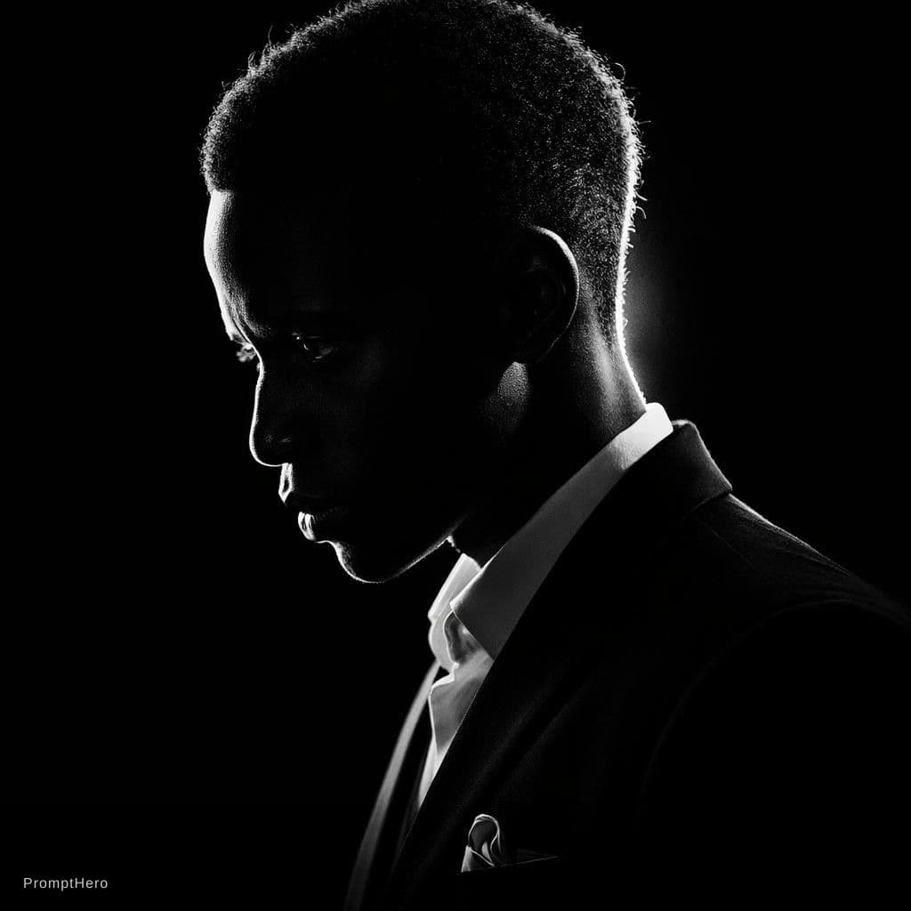 AI generated: ChatGPT Image prompt: A dramatic black and white profile portrait of a m... (ChatGPT Image - ChatGPT Image)