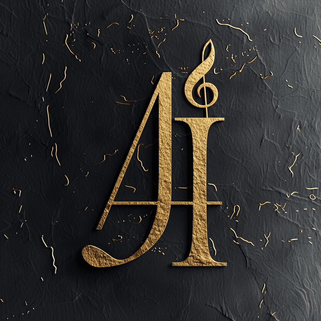 صورة مولدة بالذكاء الاصطناعي: AI Music Logo (نموذج Midjourney - Logo Icon Design)