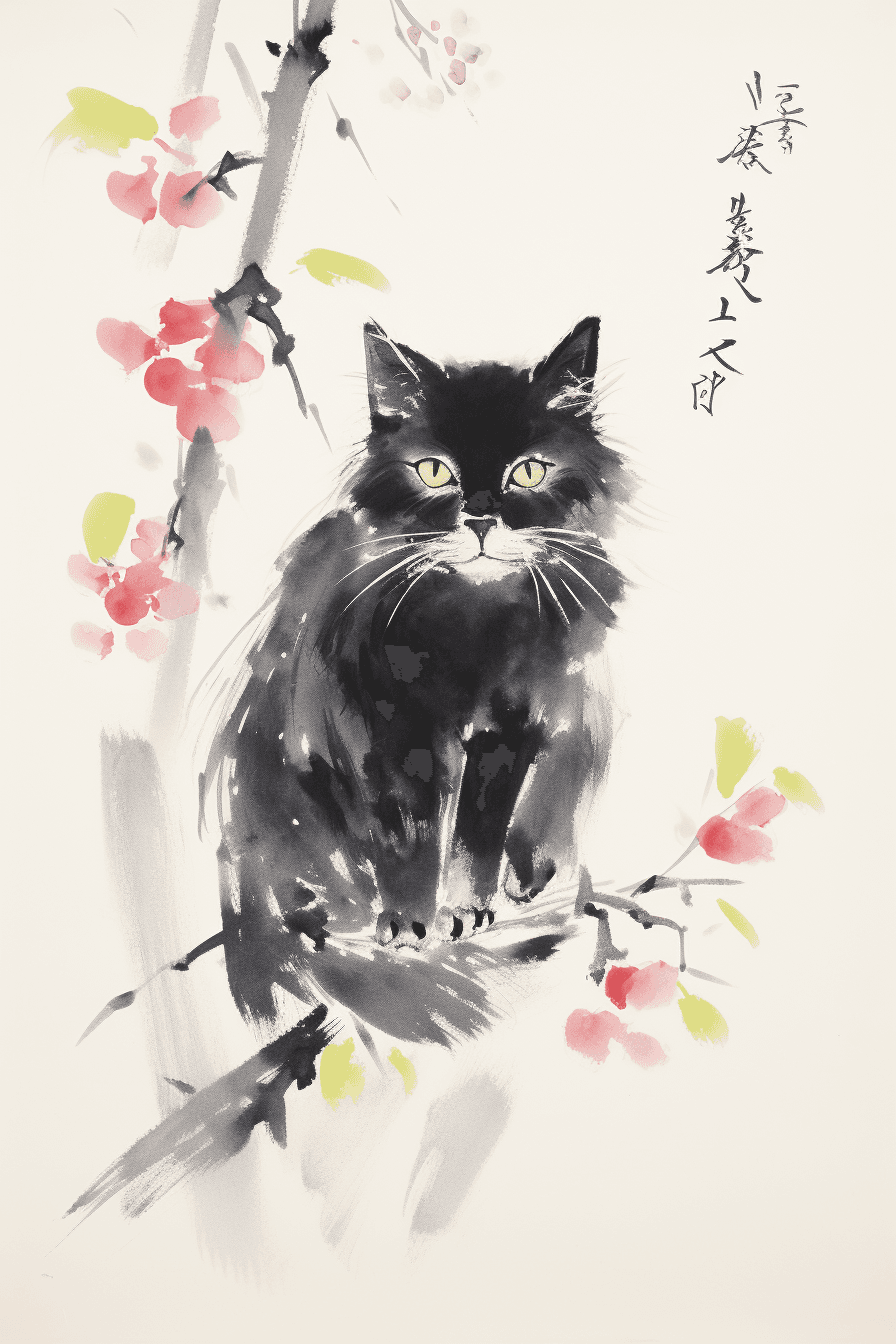 AI generated: Midjourney prompt: Picture a cat portrayed with the artistic essence ... (Midjourney - Photography)