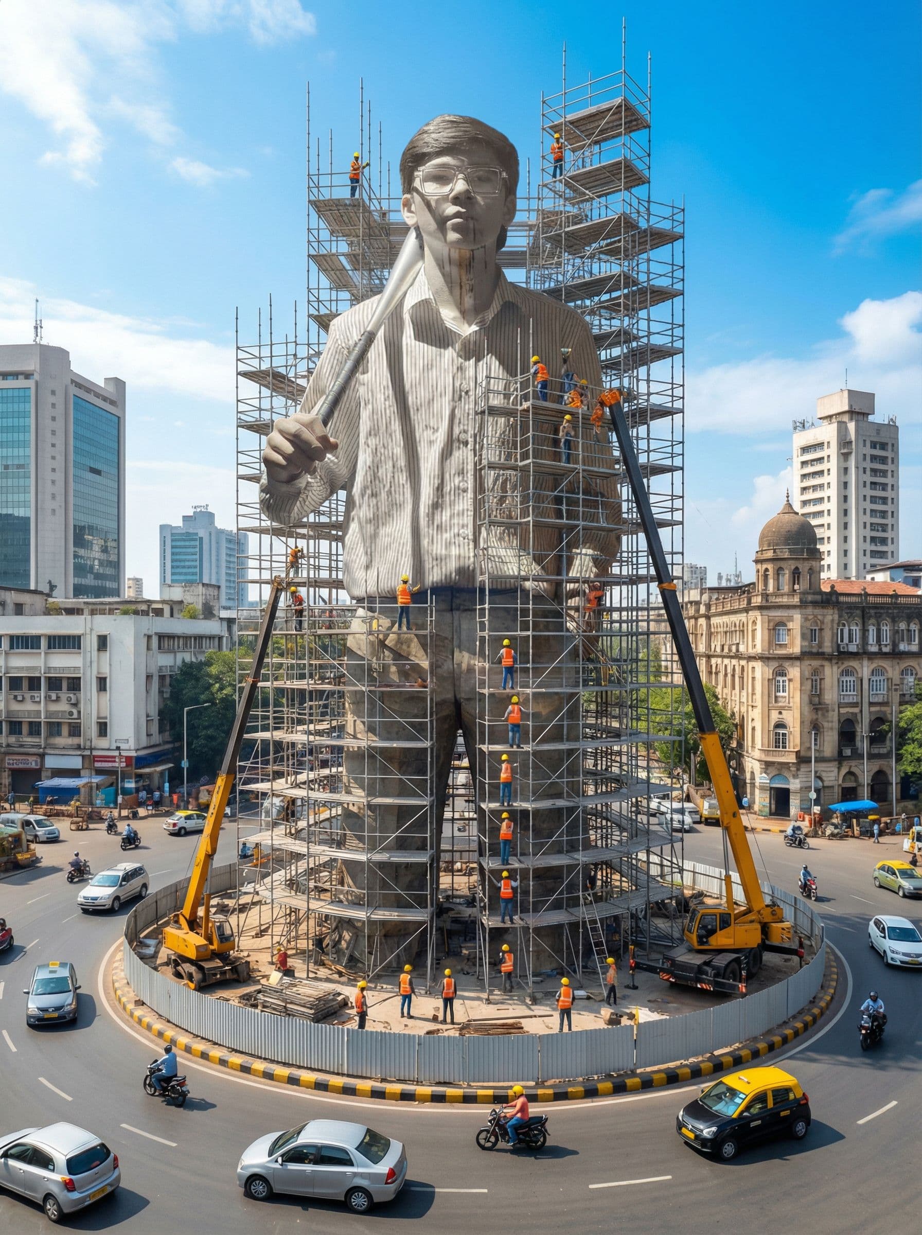 AI generated: Nano Banana prompt: An ultra-realistic, giant statue (based on the upl... (Nano Banana - Nano Banana)