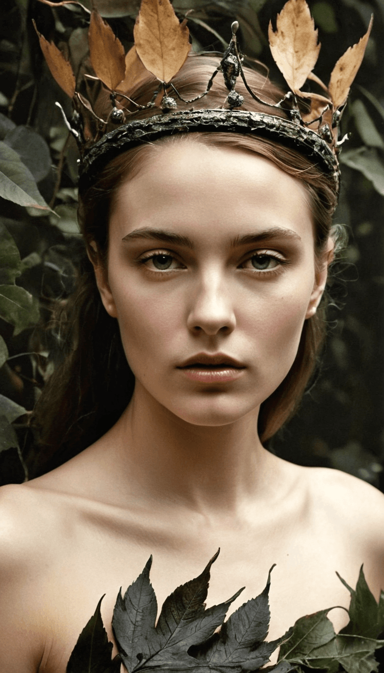 صورة مولدة بالذكاء الاصطناعي: Stable Diffusion prompt: A fashion editorial, a close-up portrait of a youn... (نموذج Stable Diffusion - أزياء وموضة)