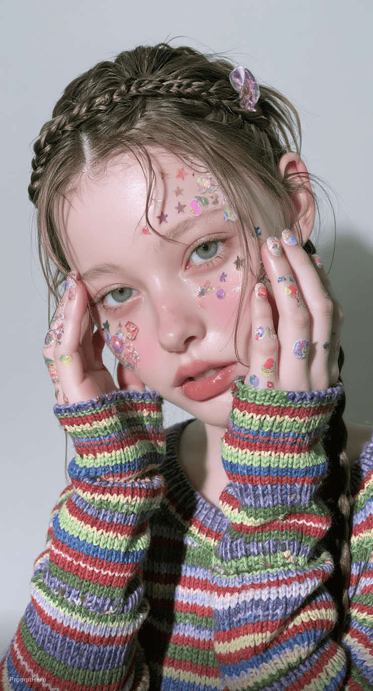 صورة مولدة بالذكاء الاصطناعي: Flux Kontext prompt: 18 years old young woman with braided or tied-up h... (نموذج Flux Kontext - Flux Kontext)