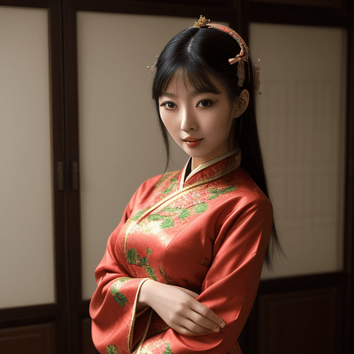 AI generated: epiCRealism prompt: photo of a beautiful oriental woman in traditional (epiCRealism - epiCRealism)