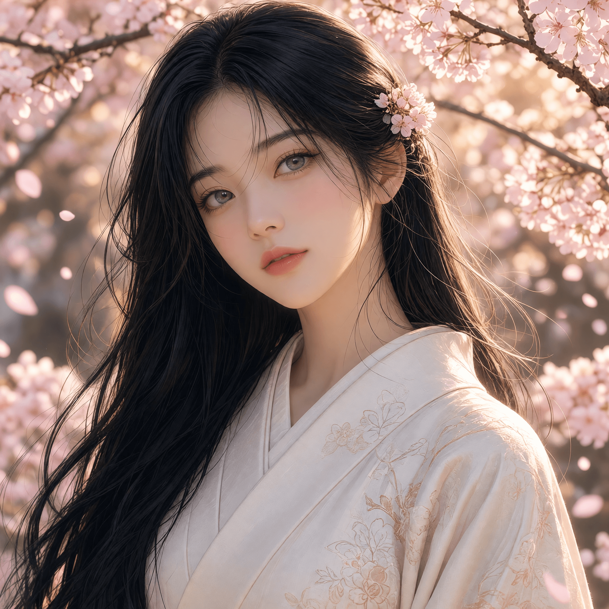 صورة مولدة بالذكاء الاصطناعي: Grok Image prompt: A digital Portrait of a japanese woman, 20 years o... (نموذج Grok Image - Grok Image)