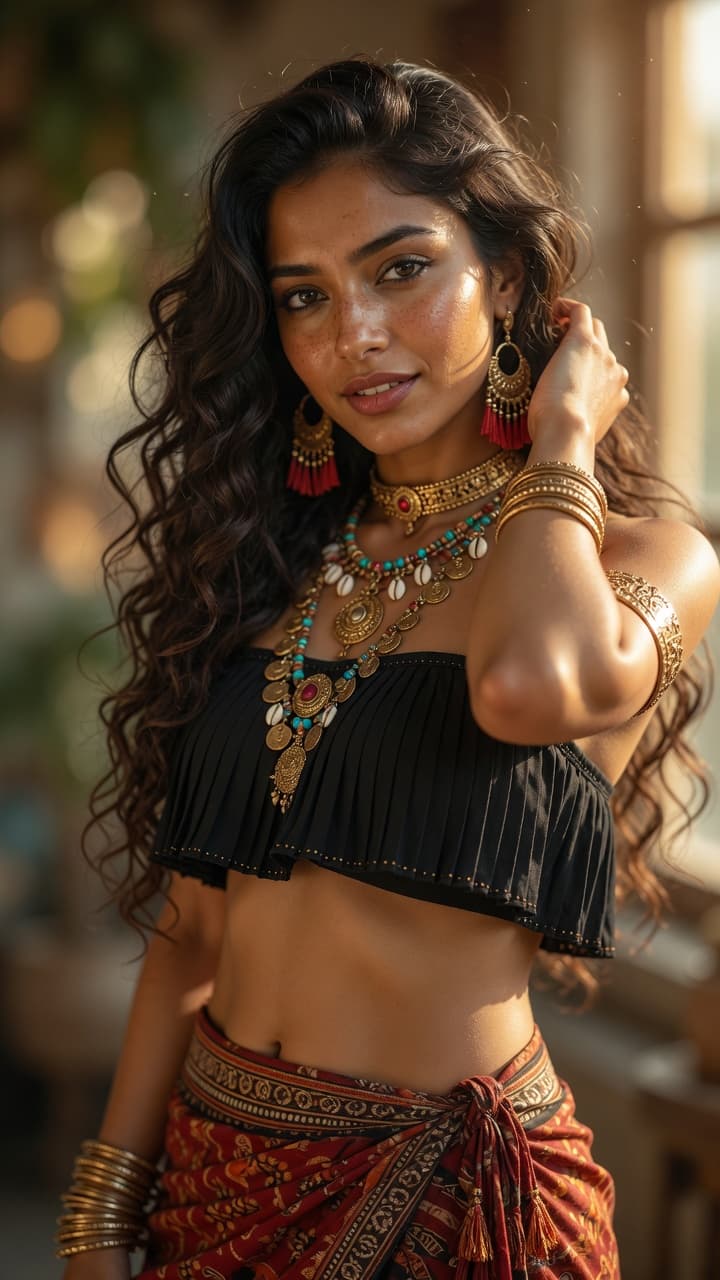 صورة مولدة بالذكاء الاصطناعي: A stunning young woman with flawless yet hyper-rea... (نموذج PromptHero - Other AI Models)