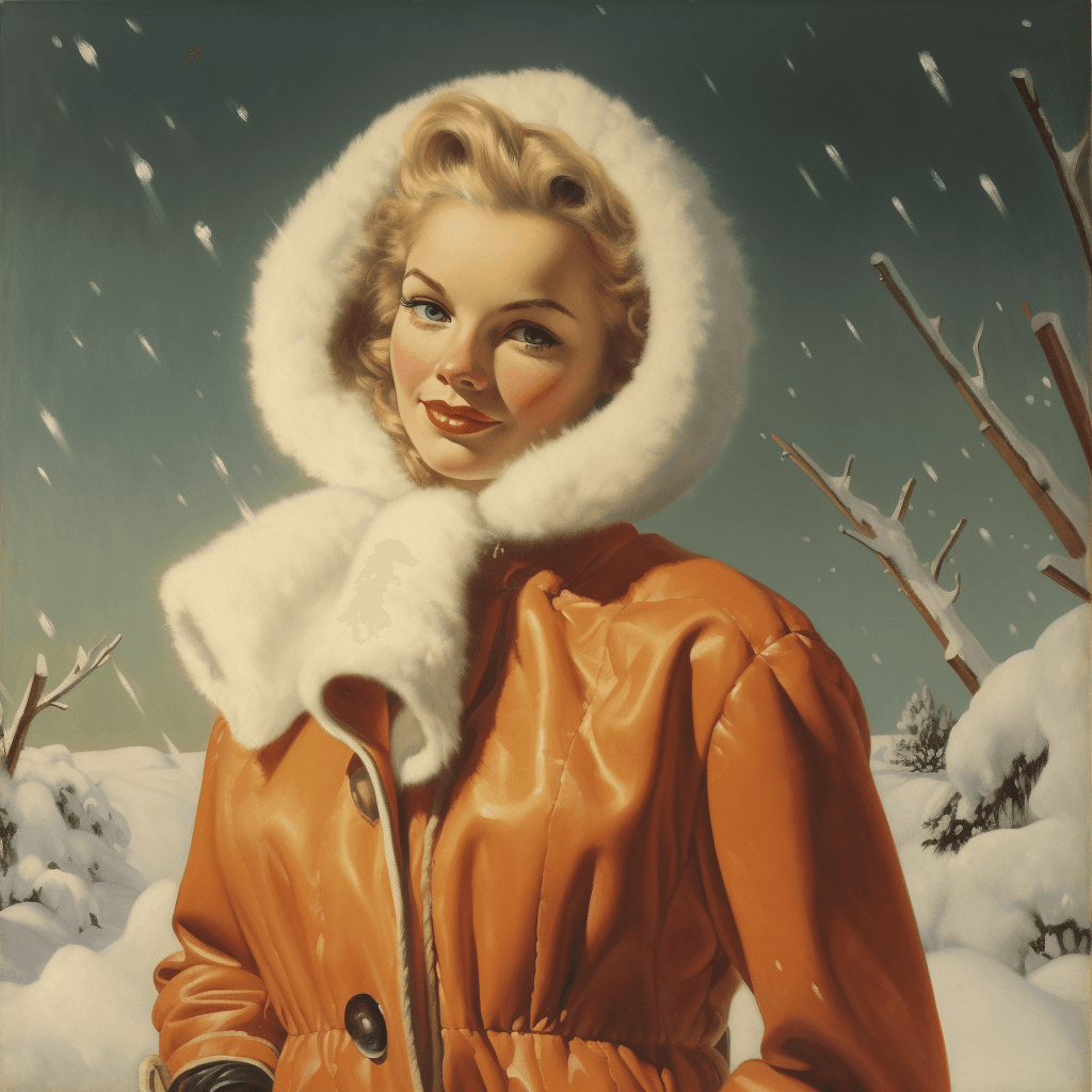 Midjourney prompt: Winter is coming, 1946 - Midjourney