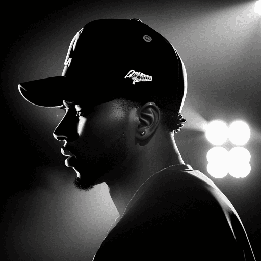 AI generated: DreamShaper prompt: black and white photography of rapper in baseball ... (DreamShaper - DreamShaper)