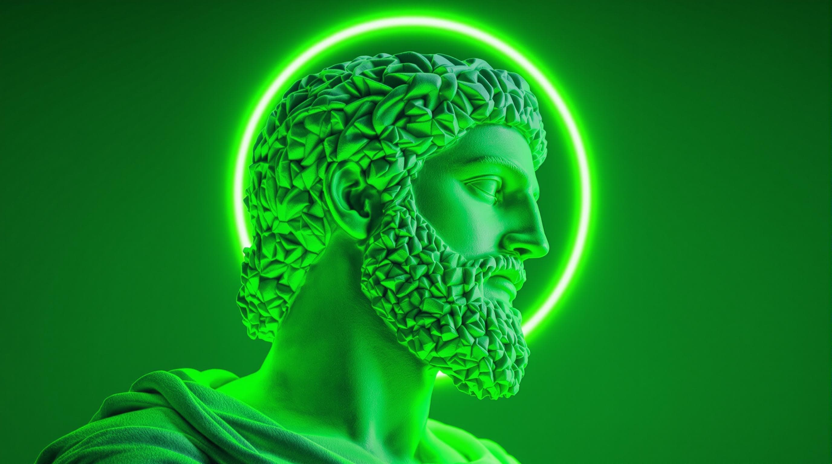 صورة مولدة بالذكاء الاصطناعي: FLUX prompt: an ancient Greek statue with the head in profile a... (نموذج FLUX - FLUX)