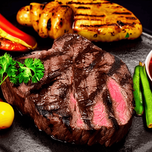 صورة مولدة بالذكاء الاصطناعي: Stable Diffusion prompt: yummy beef grill steak, food photograph, food styl... (نموذج Stable Diffusion - Stable Diffusion)