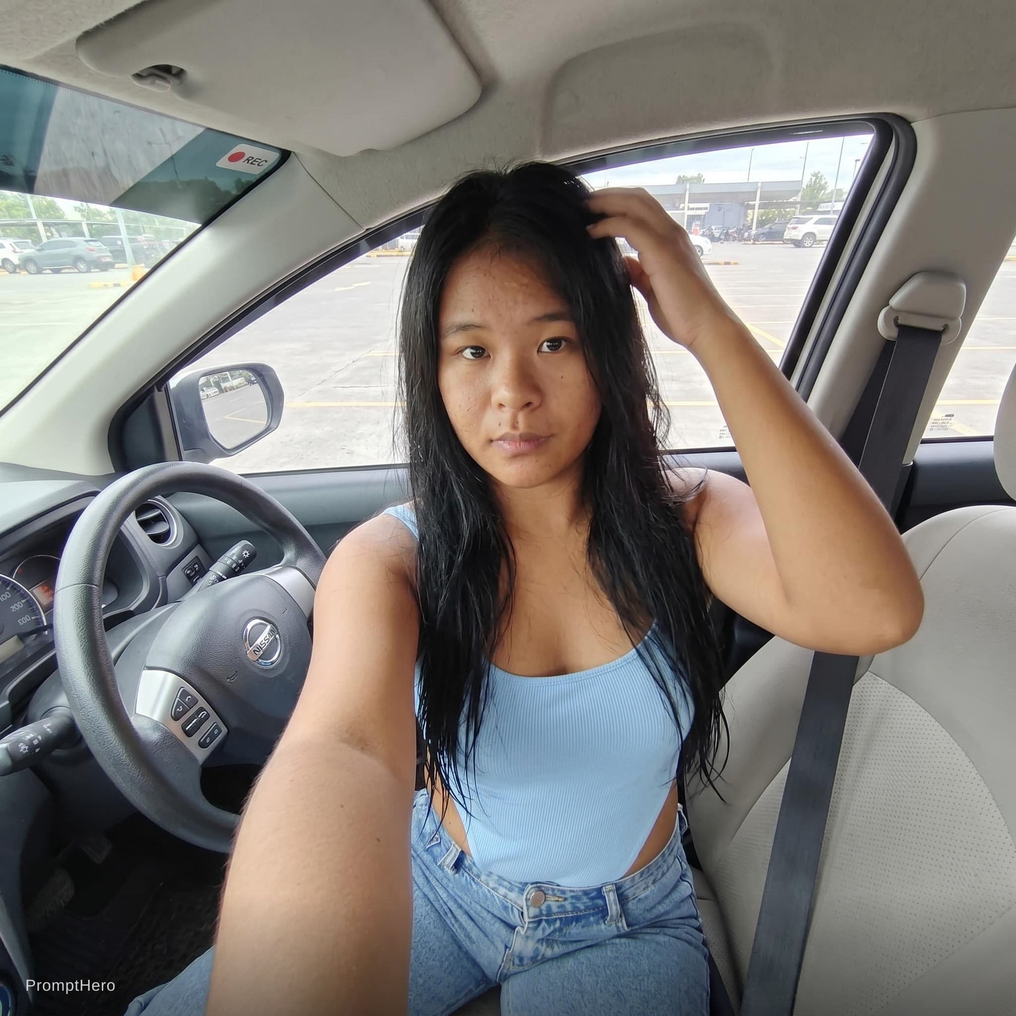AI generated: Nano Banana prompt: this woman, but inside the car in the driver's sea... (Nano Banana - Nano Banana)