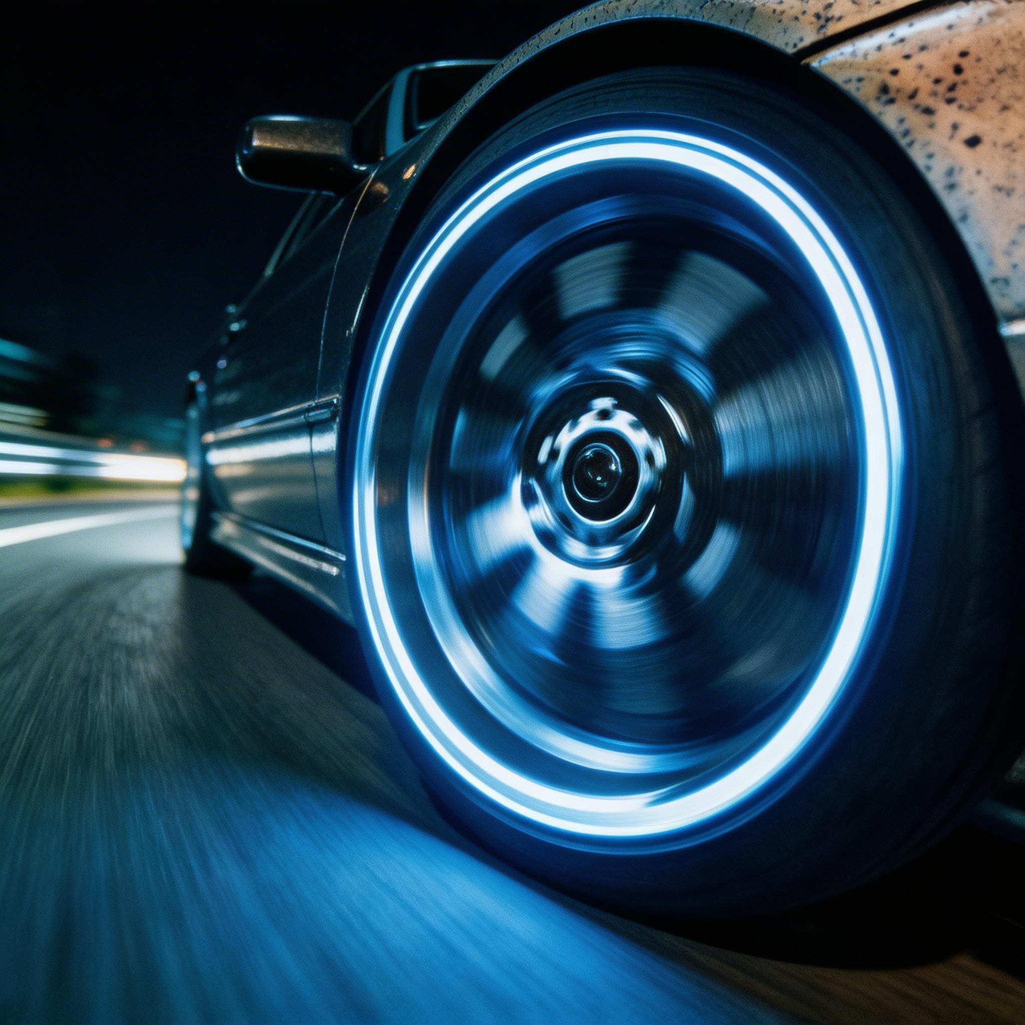 AI generated: Seedream 5 prompt: extreme close-up of a racing car wheel at maximum ... (Seedream 5 - Seedream 5)