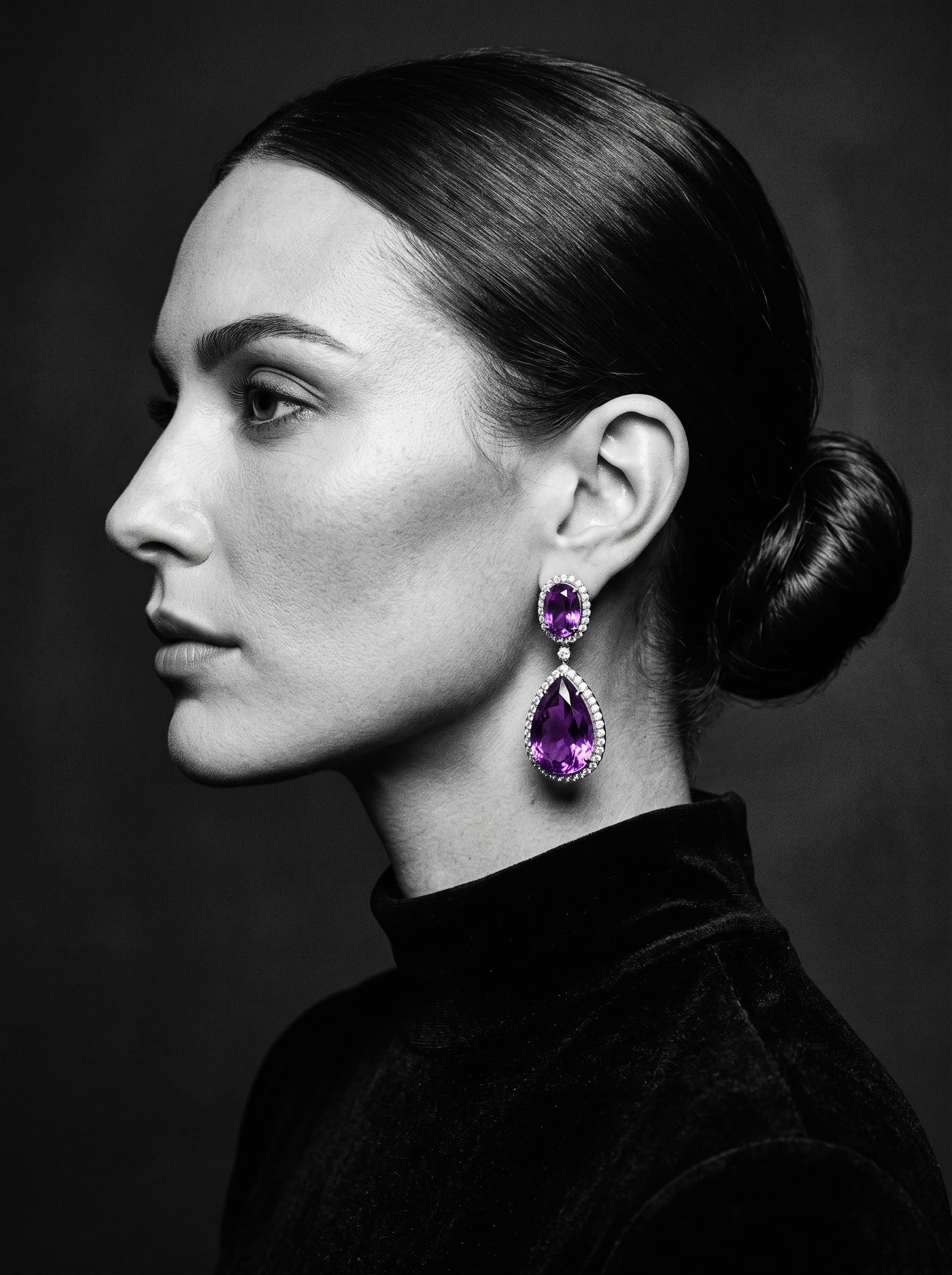 صورة مولدة بالذكاء الاصطناعي: FLUX prompt: (Nano Banana 2) High-fashion editorial profile por... (نموذج FLUX - أزياء وموضة)