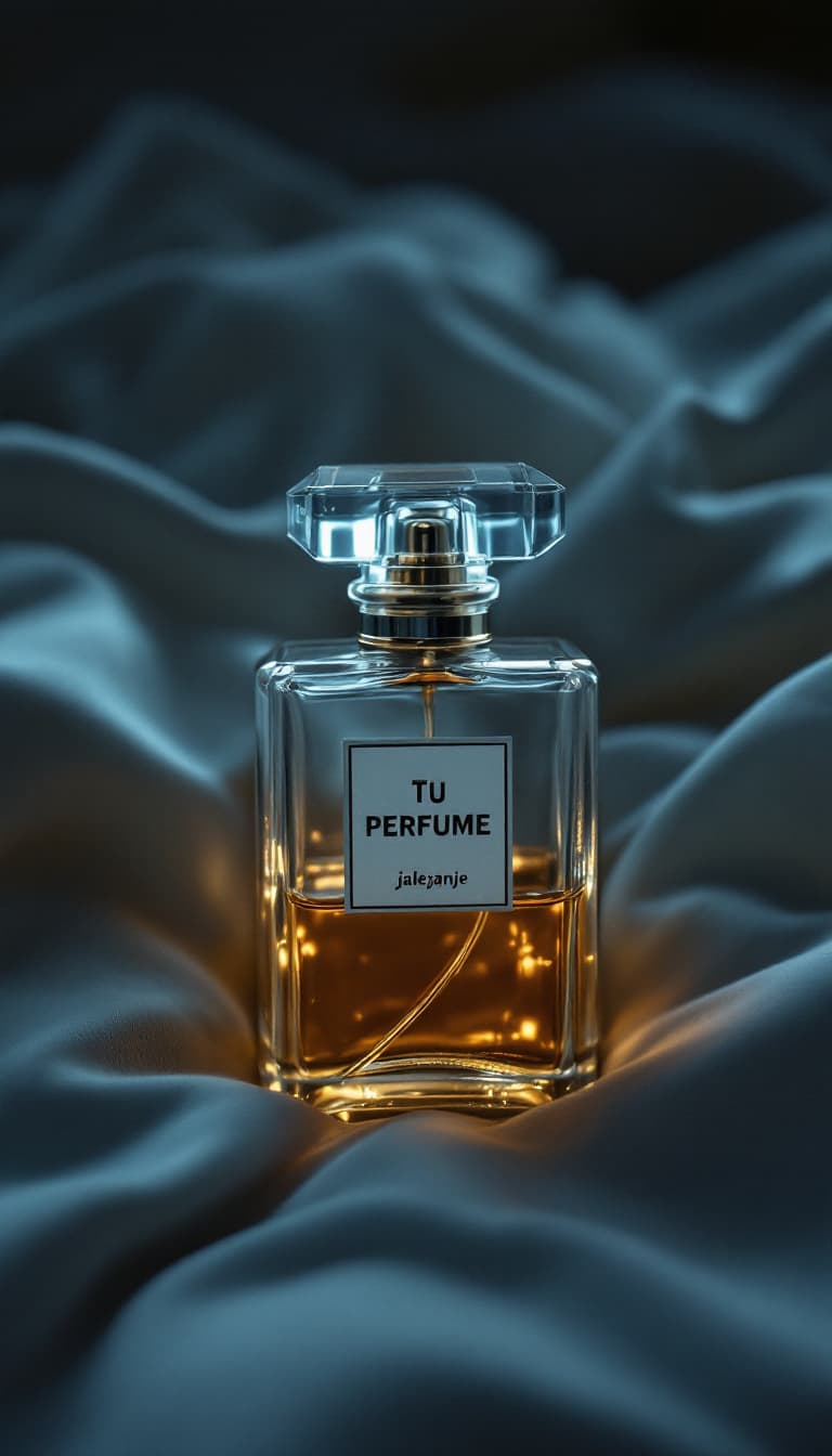 AI generated: FLUX prompt: Depressive sad perfume bottle, write "Tu Perfume" ... (FLUX - FLUX)