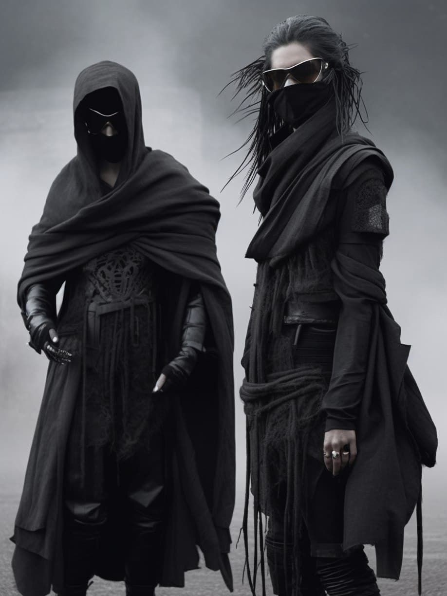 صورة مولدة بالذكاء الاصطناعي: Midjourney prompt: beautiful avant garde fashion look and clothes, we... (نموذج Midjourney - أزياء وموضة)