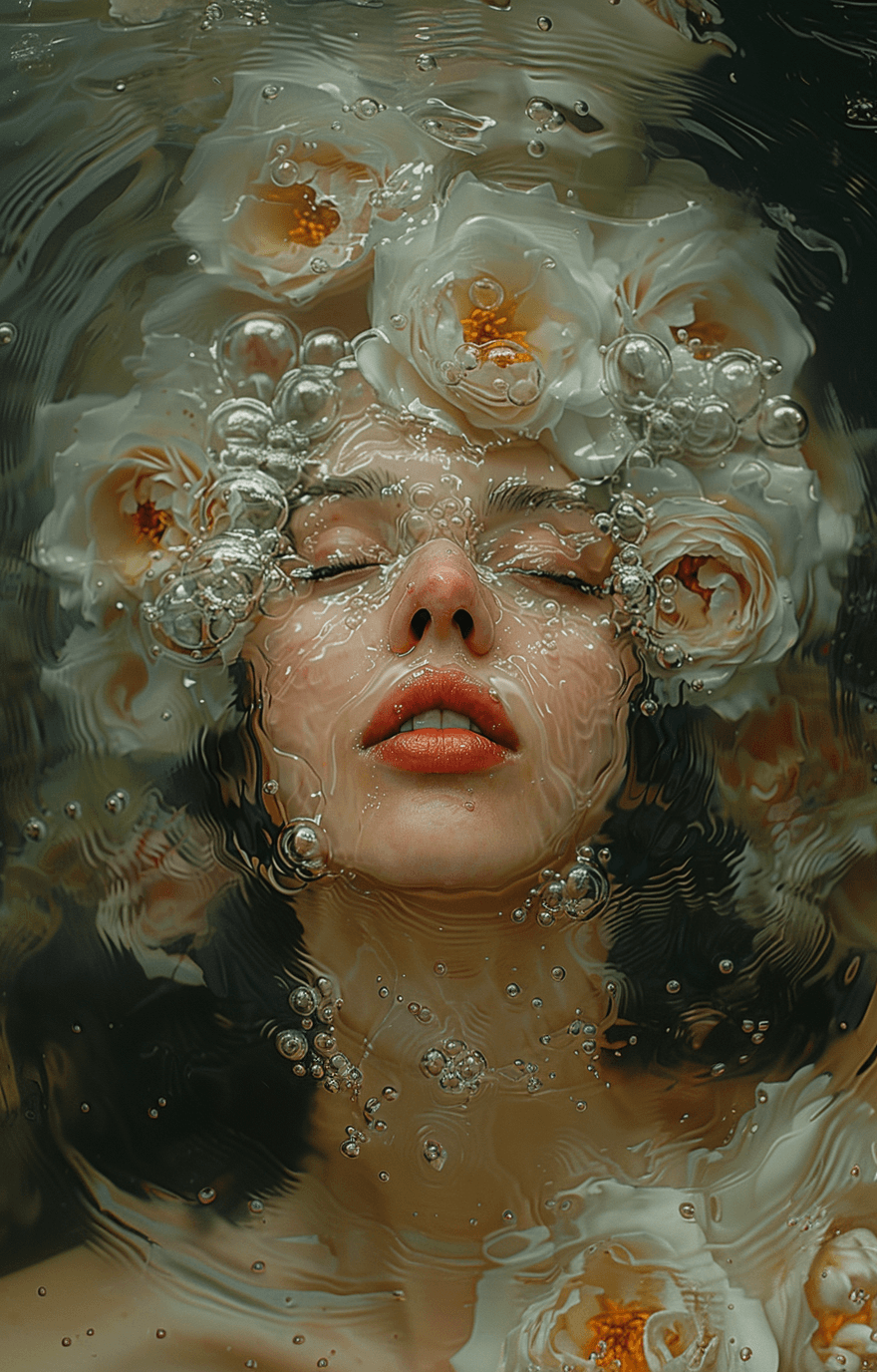 Head in the water - Midjourney
