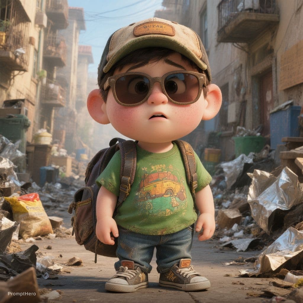 AI generated: Hero prompt: A Pixar-style animated portrait of a young, quirky... (Hero - Hero)