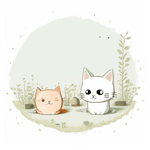 صورة مولدة بالذكاء الاصطناعي: DreamShaper prompt: A cute [ cat ] clipart, organic forms, in the styl... (نموذج DreamShaper - DreamShaper)