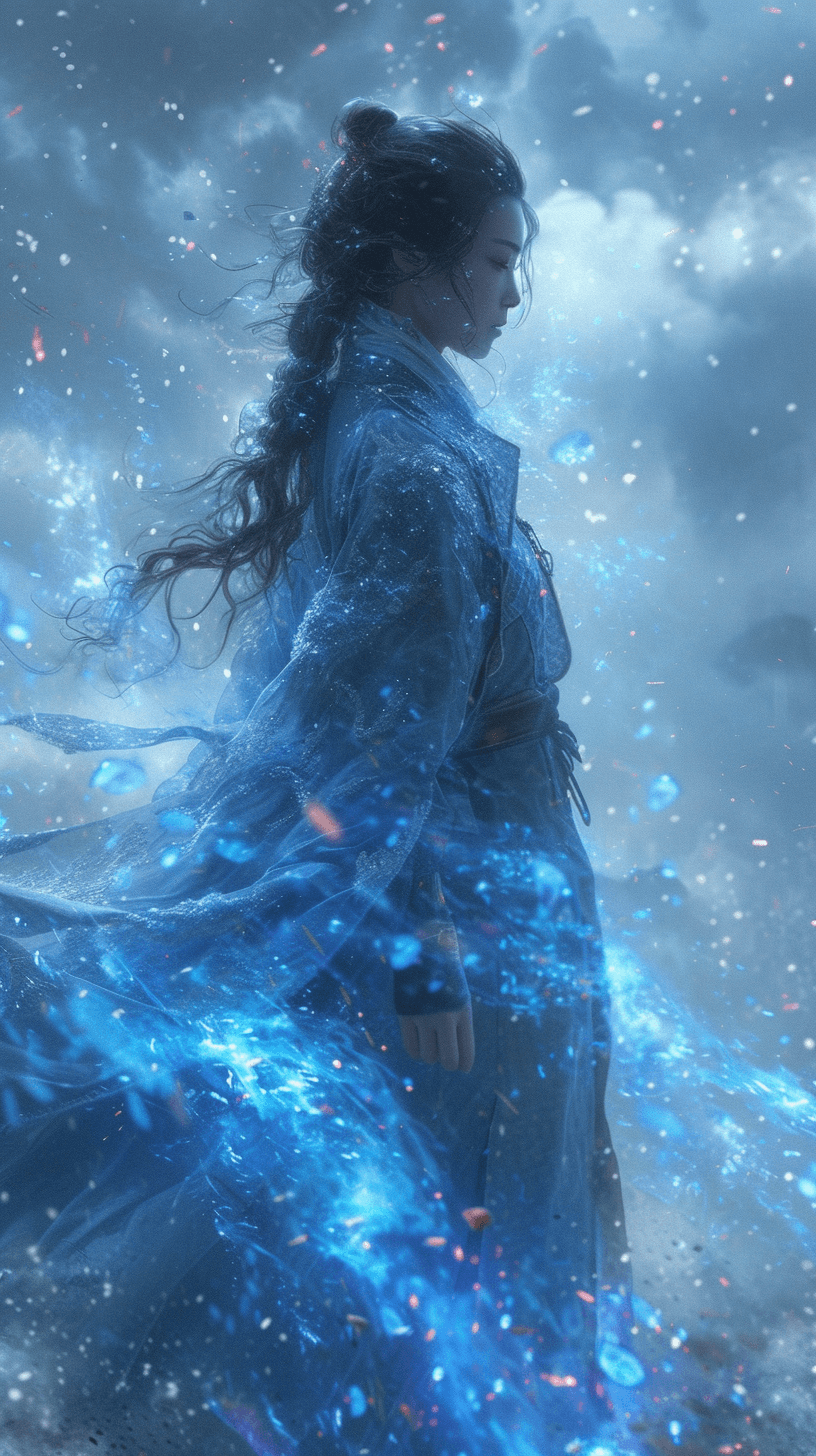 Midjourney prompt: korean wallpaper, in the style of ethereal, ghostl... - Midjourney