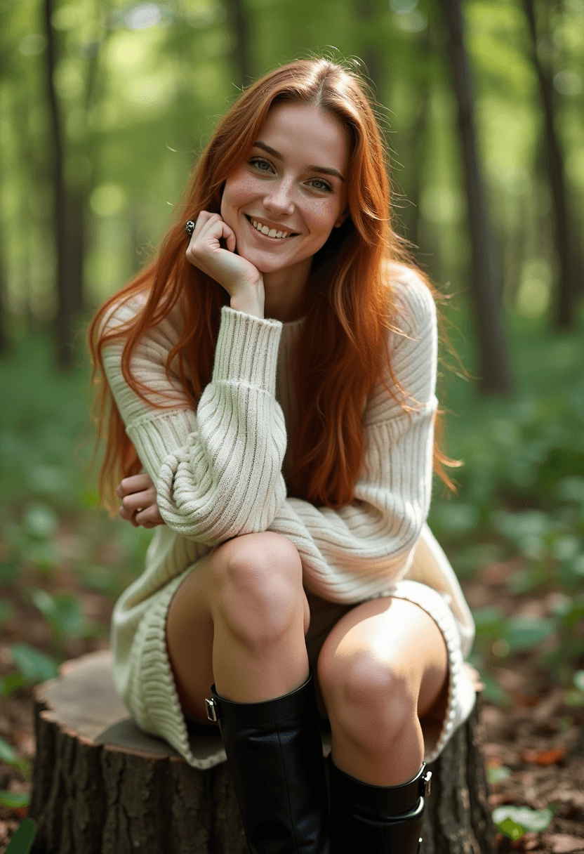 FLUX prompt: breathtaking beautiful young woman, happy and smil... - FLUX