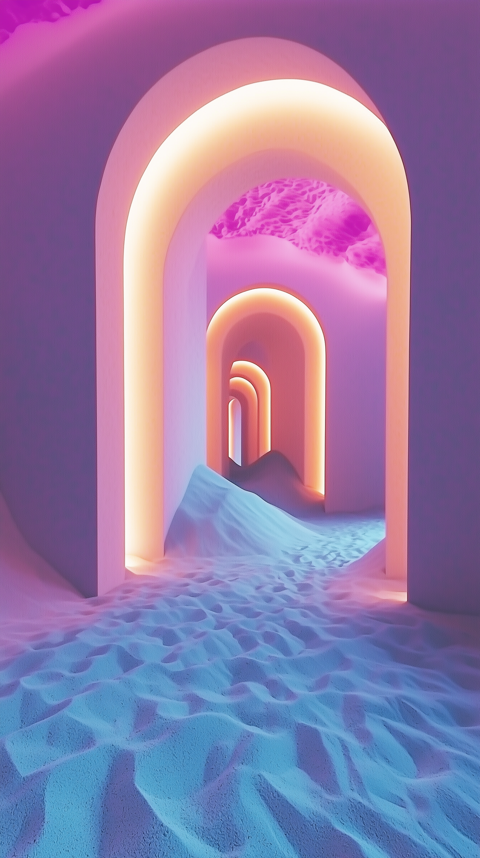 Midjourney prompt: generative image, tilt shot, minimalist atrium int... - Midjourney