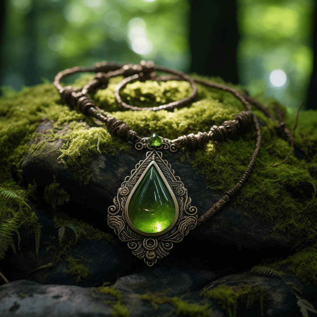 Elfish jewelry necklace - Midjourney
