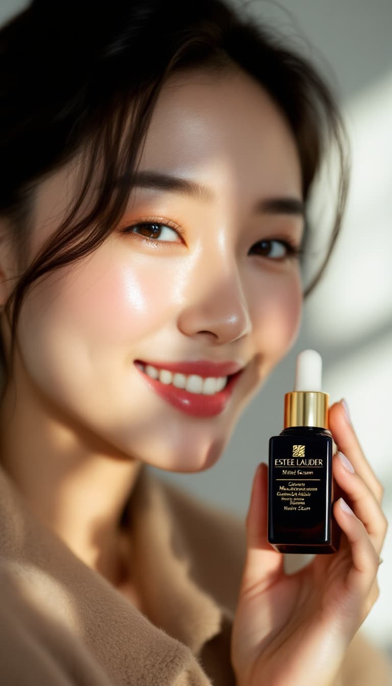 FLUX prompt: Chinese model with happiness expression, she is ho... - FLUX