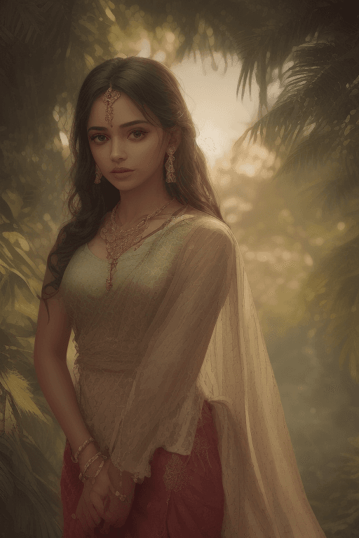 DreamShaper prompt: 1 indian girl in saree,(sharp focus), blurry backg... - DreamShaper
