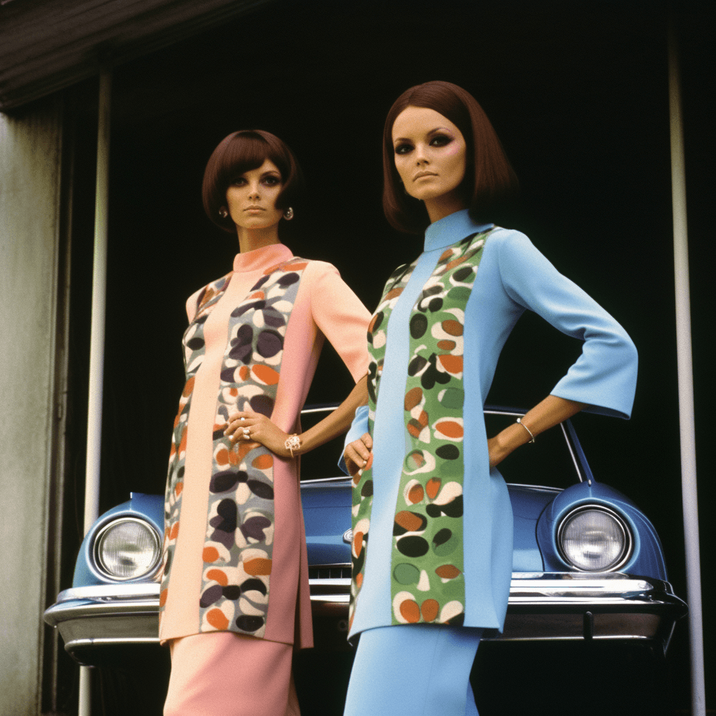 Midjourney prompt: high fashion, vogue, 1967 --c 25 --no no ugly, def... - Midjourney