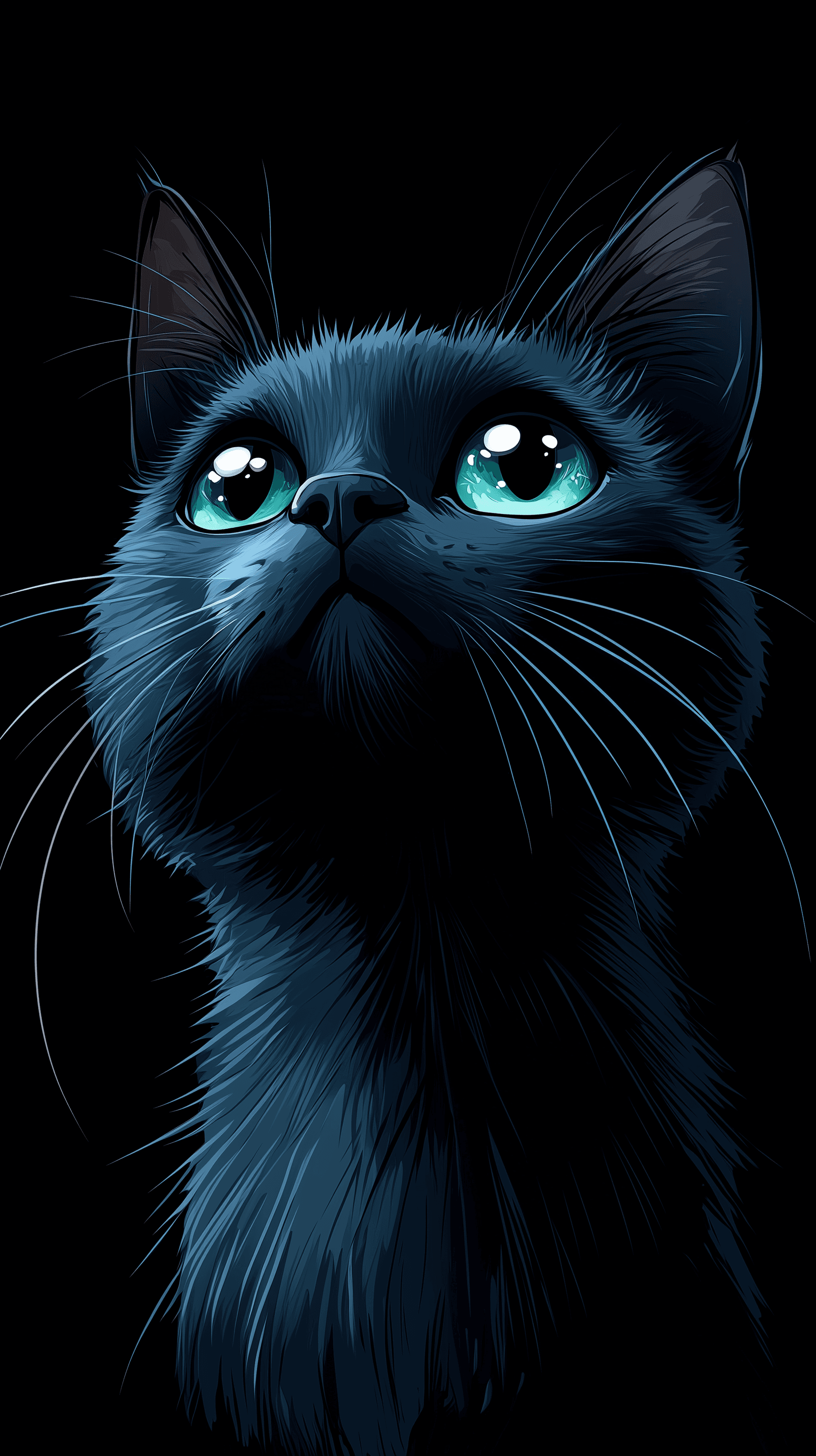Midjourney prompt: cartoon, dollish cute russian blue cat face, emera... - Midjourney