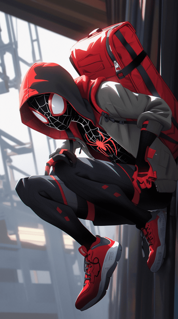 Midjourney prompt: spider man, Miles Morales, comics art, render, hig... - Midjourney