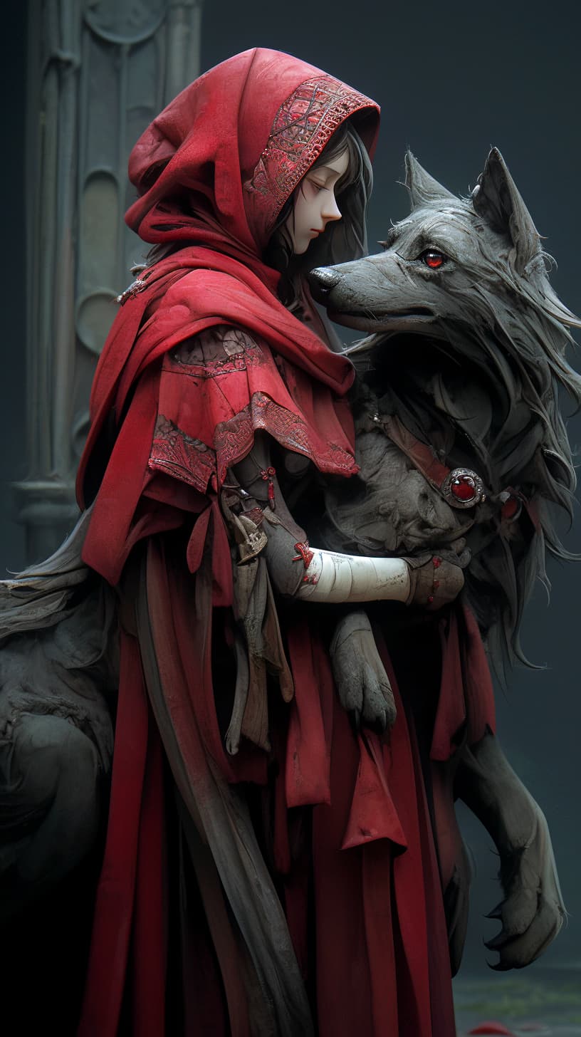 Dark Tales: The Red Riding Hood - Midjourney