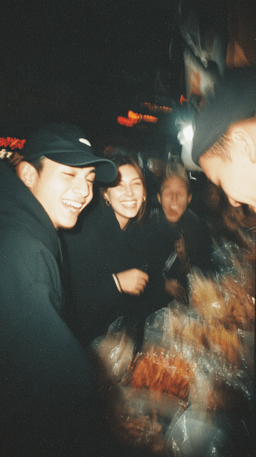Midjourney Shatter prompt: flash photography, night street snap, disposable c... - Midjourney Shatter