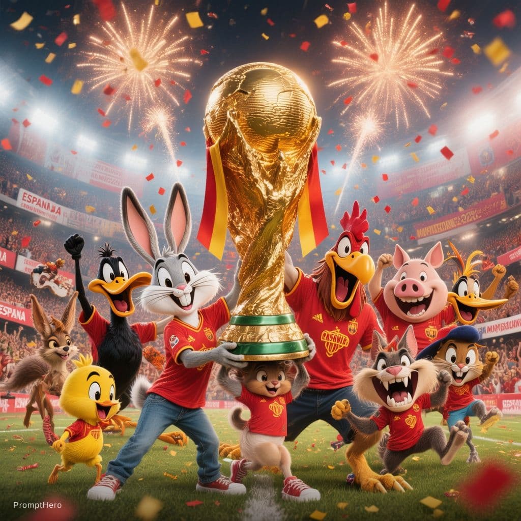 Hero prompt: Escena panorámica y vibrante en estadio lleno cele... - Hero